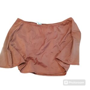 Kim Rogers brown swim skirt 22W